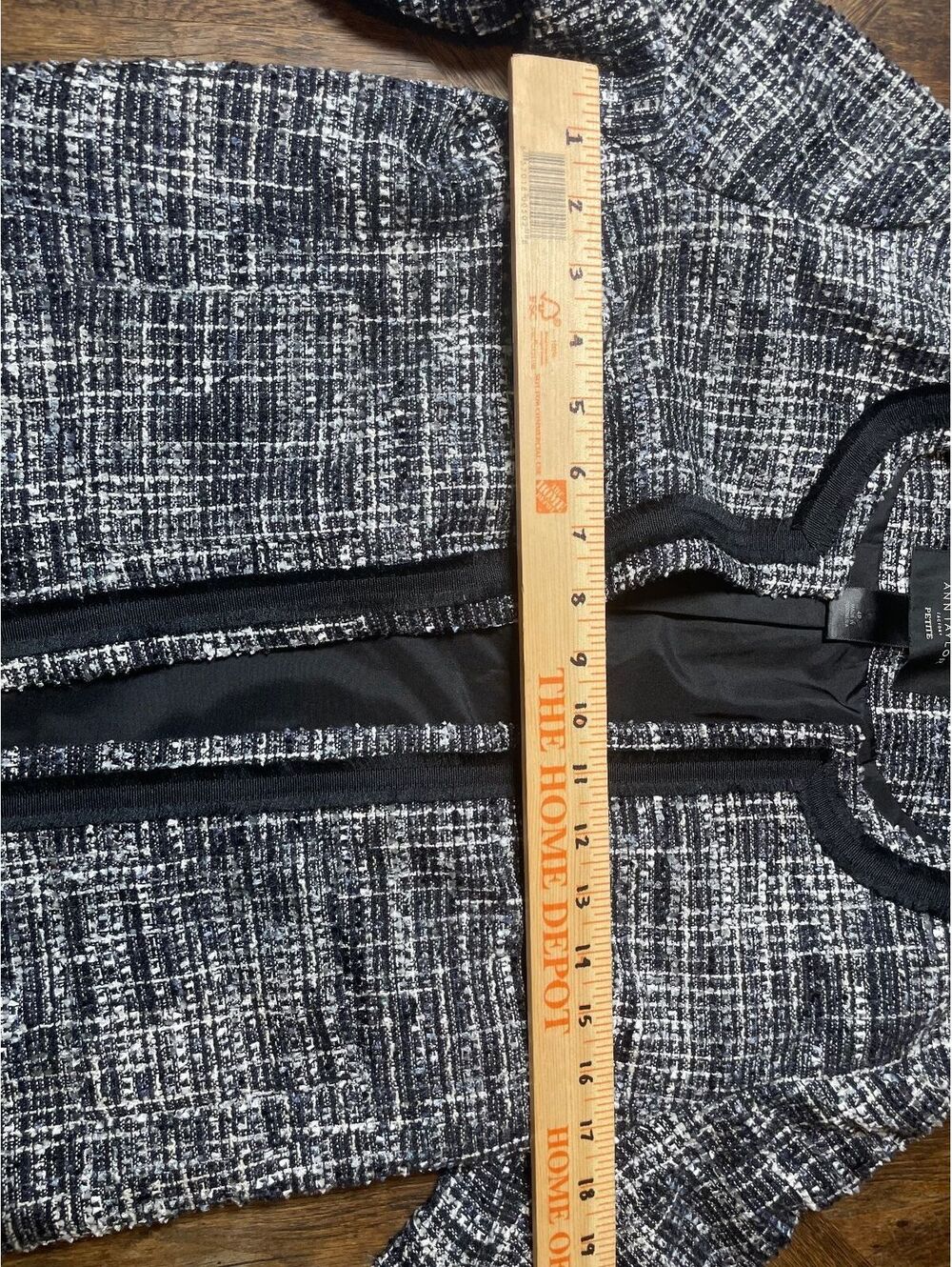 Ann Taylor 4p black white gray sports coat blazer EUC - Picture 7 of 9